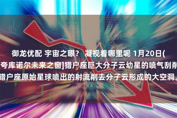 御龙优配 宇宙之眼？ 凝视着哪里呢 1月20日(星期二) 8:09发布 [夸库诺尔未来之窗]猎户座巨大分子云幼星的喷气刮削形成的洞 1/4 从猎户座原始星球喷出的射流削去分子云形成的大空洞。 仿佛一双大眼睛一动不动地凝视着=由美国航