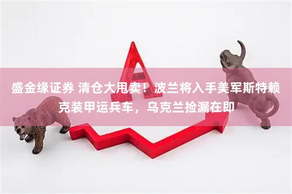 盛金缘证券 清仓大甩卖！波兰将入手美军斯特赖克装甲运兵车，乌克兰捡漏在即