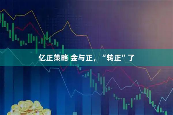 亿正策略 金与正，“转正”了
